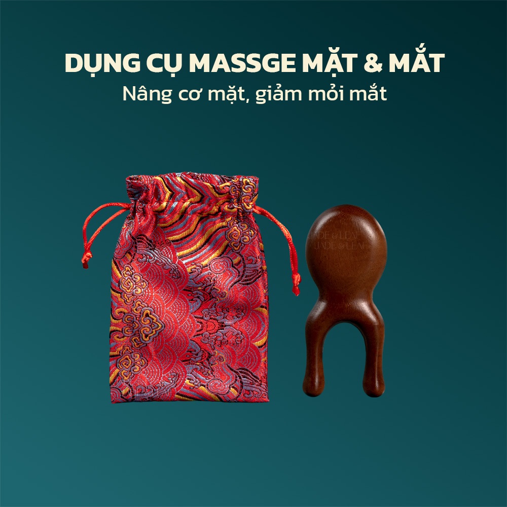 Dụng Cụ Massage Mặt Và Mắt Jade&Leaf, Gỗ Đàn Hương Cao Cấp, Nâng Cơ Mặt Giảm Mỏi Mắt Hiệu Quả