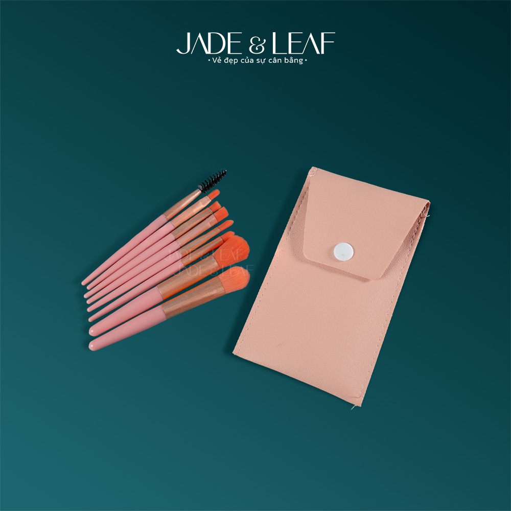 Bộ Cọ Trang Điểm Cá Nhân Jade&Leaf, Set Cọ 8 Món Chuyên Nghiệp Dụng Cụ Trang Điểm Mắt Và Mặt