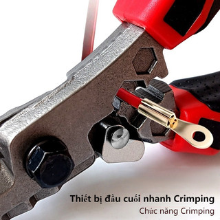 APEX Kéo Cắt Đa Năng Công Nghiệp Thép CR-V 22cm Cắt Dây Điện Tôn Thép Mỏng