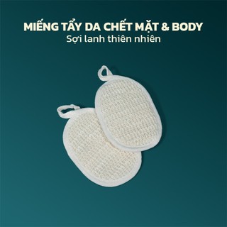 Miếng Tẩy Da Chết Cho Mặt Jade&Leaf, Sợi Lanh Thiên Nhiên, Không Rát Da, Hợp Da Nhạy Cảm, An Toàn