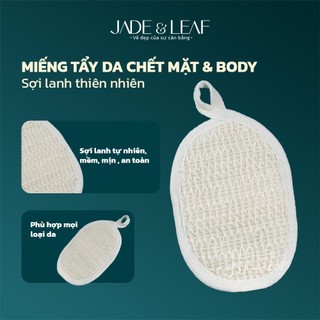 Miếng Tẩy Da Chết Cho Mặt Jade&Leaf, Sợi Lanh Thiên Nhiên, Không Rát Da, Hợp Da Nhạy Cảm, An Toàn