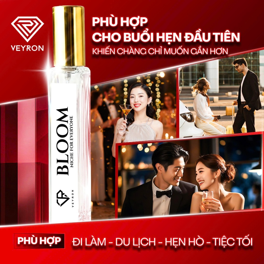 [CHÍNH HÃNG] Shimanto Veyron Bloom 10ml Nước Hoa Nam Mini Hương Ngọt Ấm
