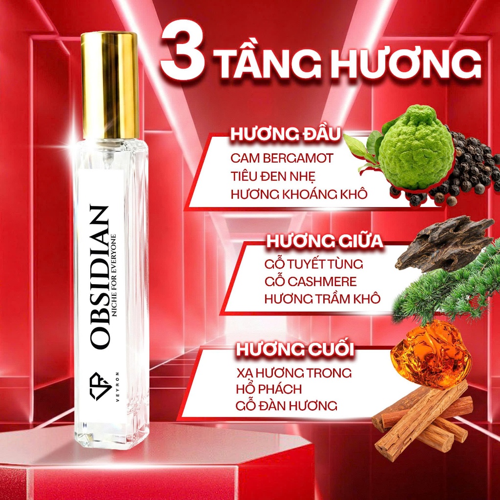 [CHÍNH HÃNG] Shimanto Veyron Obsidian 10ml Nước Hoa Nam Mini Lưu Hương 6-8h
