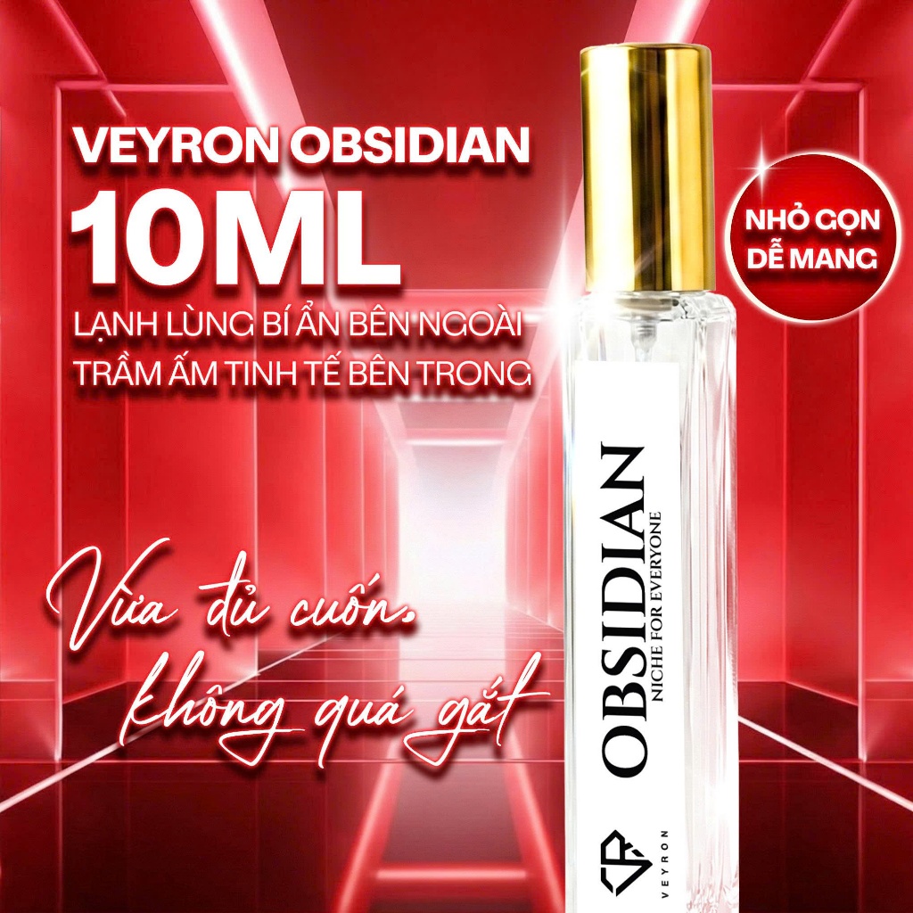 [CHÍNH HÃNG] Shimanto Veyron Obsidian 10ml Nước Hoa Nam Mini Lưu Hương 6-8h