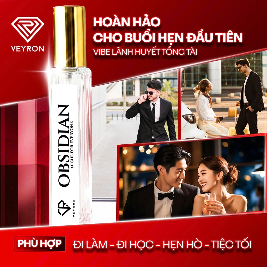 [CHÍNH HÃNG] Shimanto Veyron Obsidian 10ml Nước Hoa Nam Mini Lưu Hương 6-8h