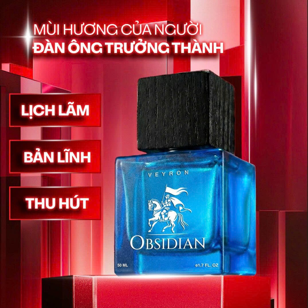 [CHÍNH HÃNG] Shimanto Veyron Obsidian 50ml Nước Hoa Nam Extrait 25% Lưu Hương Lâu [Mua 1 tặng 1]