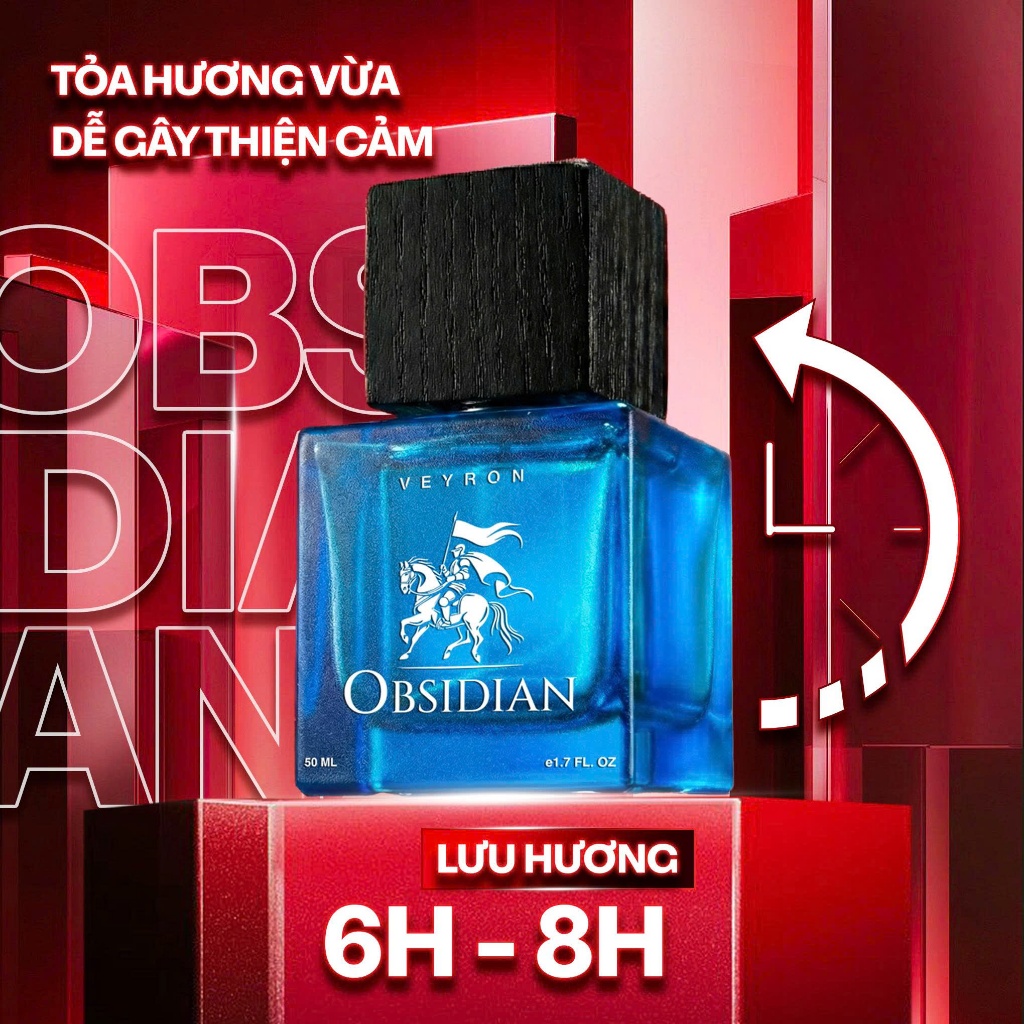 [CHÍNH HÃNG] Shimanto Veyron Obsidian 50ml Nước Hoa Nam Extrait 25% Lưu Hương Lâu [Mua 1 tặng 1]