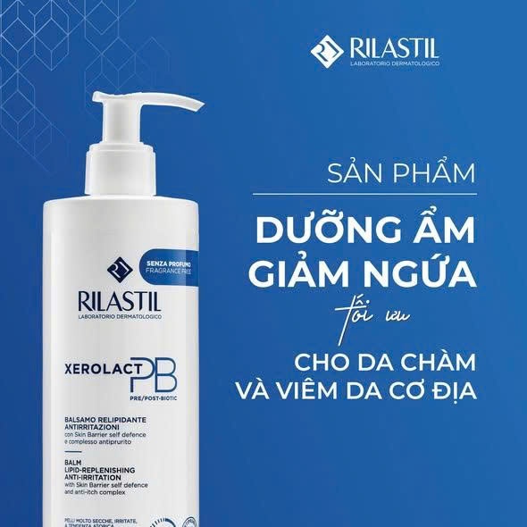 Kem Dưỡng Cấp Ẩm Giảm Mẩn Ngứa Rilastil Xerolact PB Balm - Phương An House