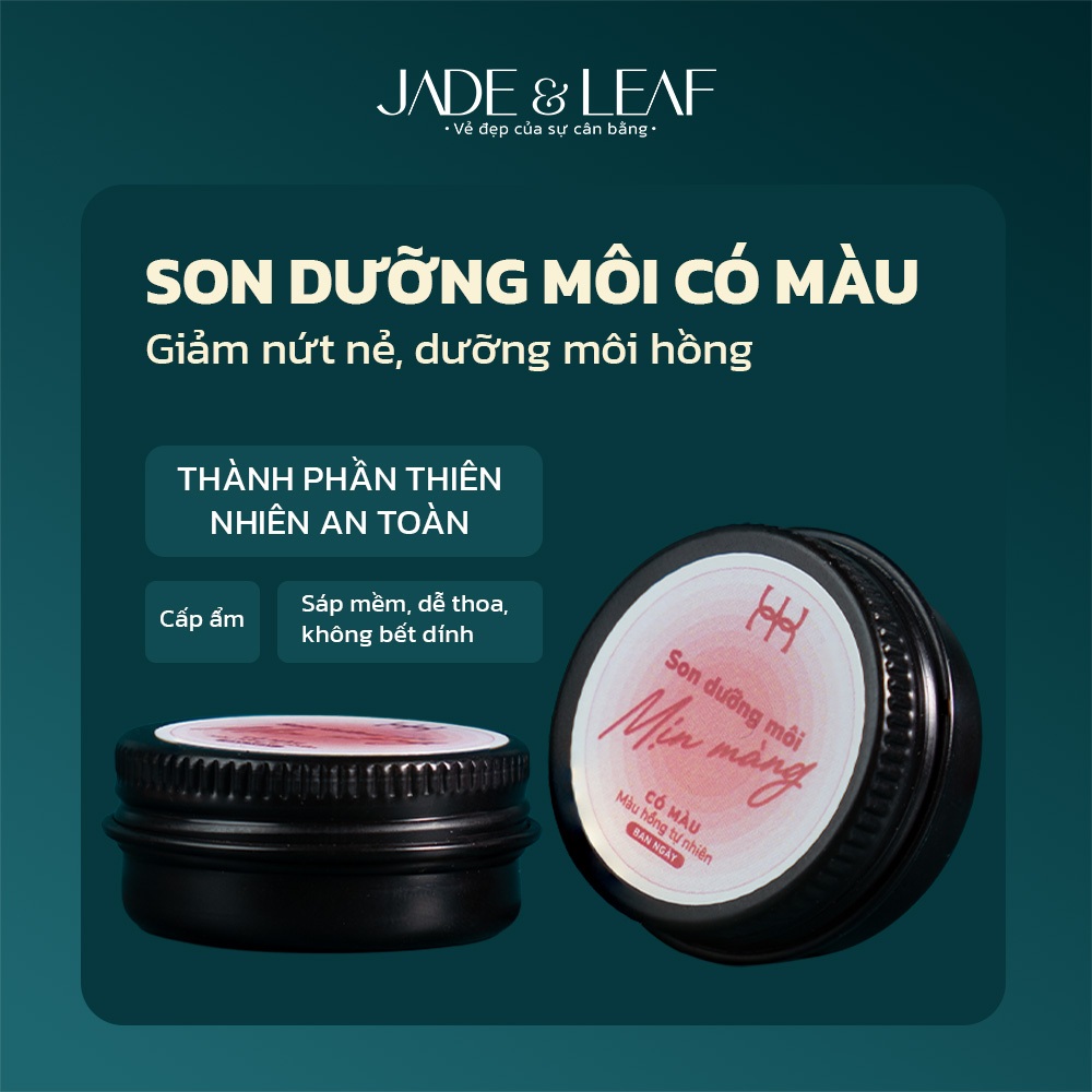 Son Dưỡng Môi Hồng Giảm Thâm Jade&Leaf, Làm Từ Củ Dền Thiên Nhiên Dưỡng Ẩm Cho Môi Khô Nứt Nẻ