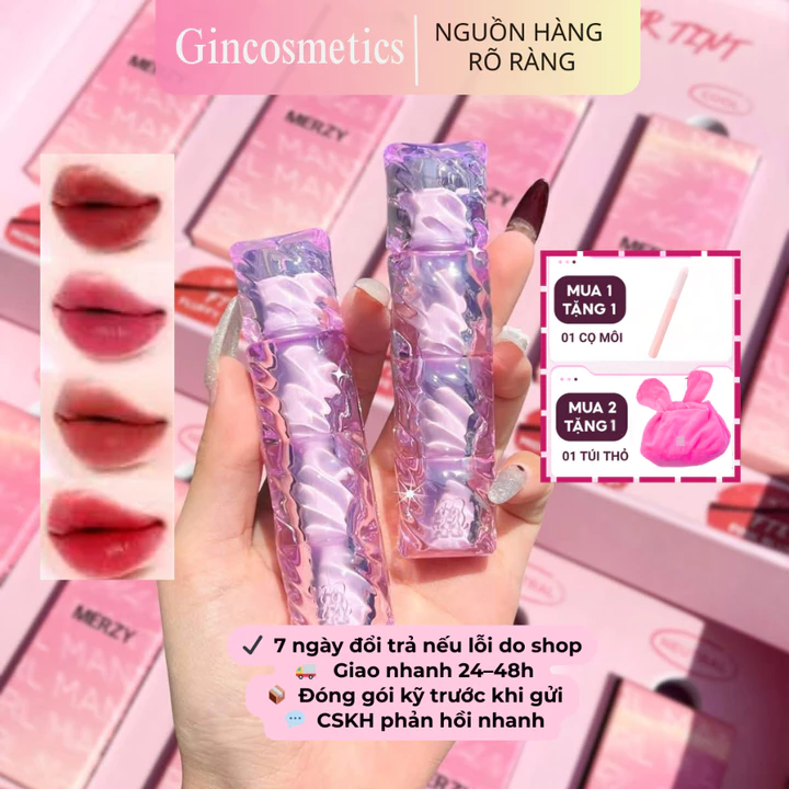 Son Mezy Water Fit Blur Tint Mịn Lì Bền Màu, Lì Nhẹ Môi, Full Bảng Màu