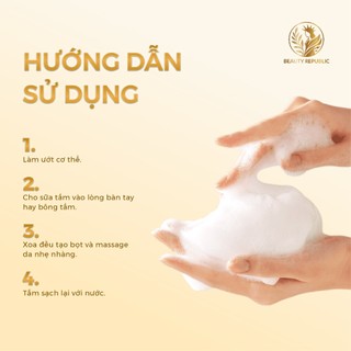 Sữa tắm nước hoa Anh tăng đàn hồi & săn chắc da với Peptide Beauty Republic Morning Blush Hương English Rose 500ml