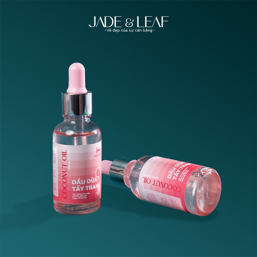 Tẩy Trang Dầu Dừa Jade&Leaf Chính Hãng, Dưỡng Ẩm Sạch Sâu Hạn Chế Mụn Ẩn Làm Chậm Quá Trình Lão Hóa