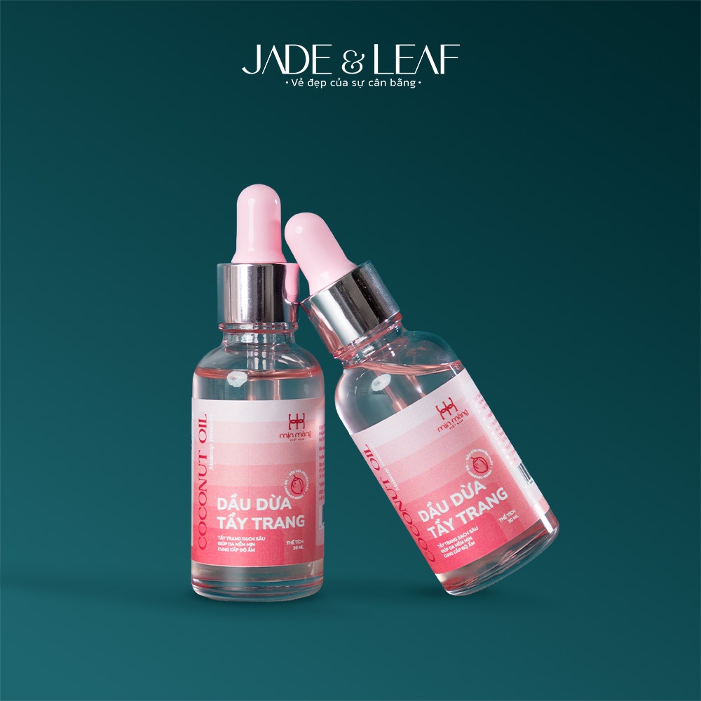 Tẩy Trang Dầu Dừa Jade&Leaf Chính Hãng, Dưỡng Ẩm Sạch Sâu Hạn Chế Mụn Ẩn Làm Chậm Quá Trình Lão Hóa