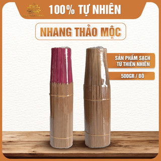 Nhang Tăm Thảo Mộc Sạch Tự Nhiên 500g 29cm Hương Quế Hương Trầm Dùng Thờ Cúng - Mộc Trầm Hương MTH