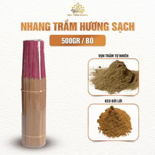 Nhang Tăm Thảo Mộc Sạch Tự Nhiên 500g 29cm Hương Quế Hương Trầm Dùng Thờ Cúng - Mộc Trầm Hương MTH