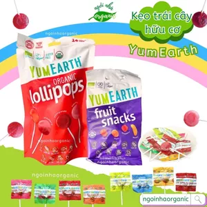 Kẹo dẻo - kẹo mút hữu cơ cho bé vị trái cây Yumearth Organic