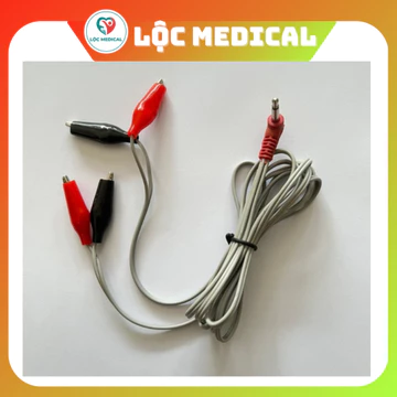 Dây châm cứu 4 đầu ra, Đầu cắm zắc lớn 3.5, dây dùng cho máy châm cứu Việt Nam