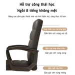 INSY Ghế Văn Phòng Xoay Có Bánh Xe - Chỉnh Cao & Tựa Lưng Ergonomic, Đệm Ngồi Dày êm ái, Khung Thép Chắc Chắn — ảnh 2