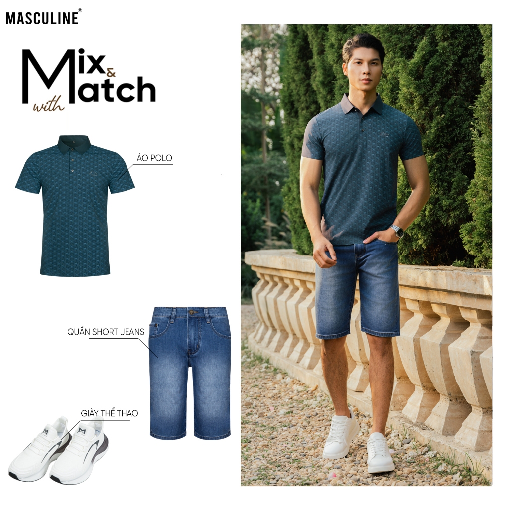 Áo Polo Nam Masculine cao cấp, chất liệu tơ tằm sang trọng, mềm mại - MPL51