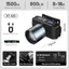 Đèn pin đội đầu zoom xa chống nước IPX5 Đèn đội đầu đi phượt 1000 lumen Hai pin lithium 4000mAh + Sạc USB