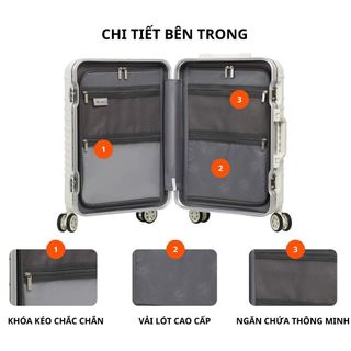 [SIÊU PHẨM] Vali Khoá Khung MIAvn Larita HILARY - Size 20/24/28, Nhựa PC/ABS Cao Cấp, Khoá Khung Bảo Mật Tuyệt Đối