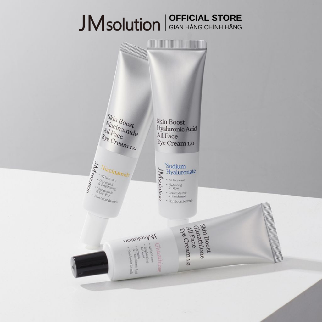 JMsolution Kem Dưỡng Da Mặt và Mắt Skin Boost All Face Eye Cream 1.0 cải thiện thâm, dưỡng sáng, nâng cơ chính hãng