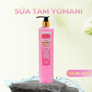 Sữa tắm YOMANI Nano Gold 800ml - Công nghệ Nhật Bản Dưỡng Trắng Sáng Da, Sạch Sâu Bụi Bẩn, Mềm Mịn
