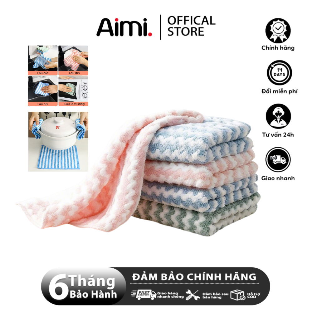 Khăn Lau Siêu Thấm Hút Nước Loại 1, Khăn Lau Chén Dĩa Làm Móng Luxury Towels Mềm Mại Thấm Hút Size 30x30cm