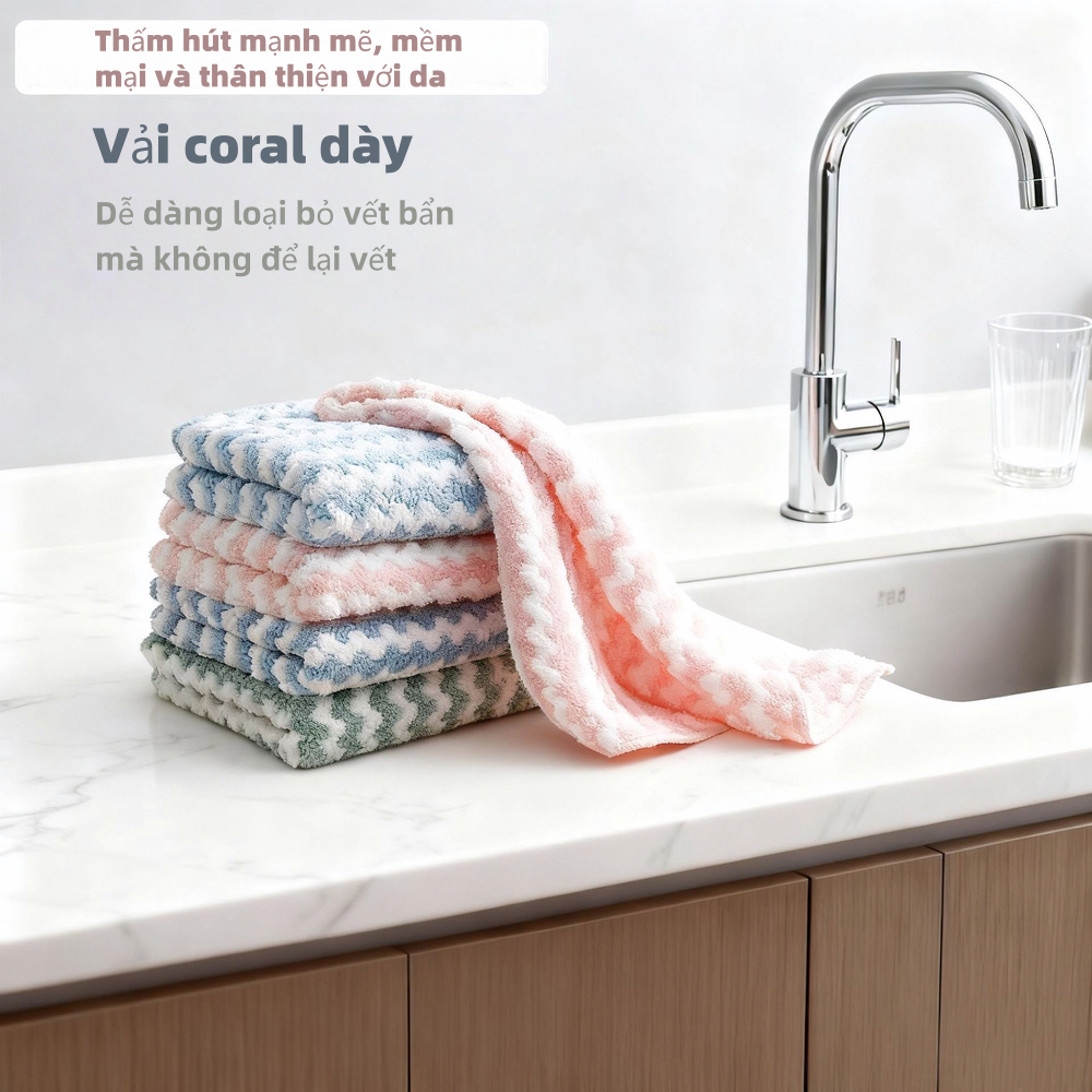 Khăn Lau Siêu Thấm Hút Nước Loại 1, Khăn Lau Chén Dĩa Làm Móng Luxury Towels Mềm Mại Thấm Hút Size 30x30cm