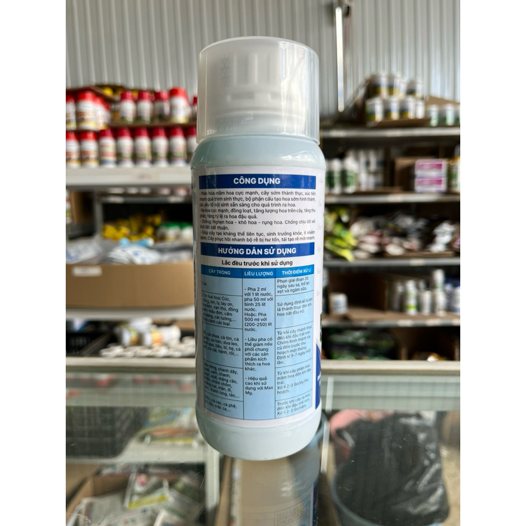 Phân bón lá Siêu lân dạng nước(chai 500ml)- Hỗ trợ phân hoá mầ hoa, tăng sức đề kháng, phục hồi rễ