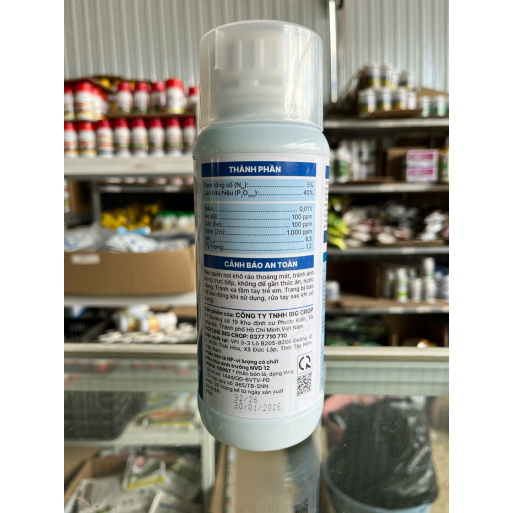 Phân bón lá Siêu lân dạng nước(chai 500ml)- Hỗ trợ phân hoá mầ hoa, tăng sức đề kháng, phục hồi rễ