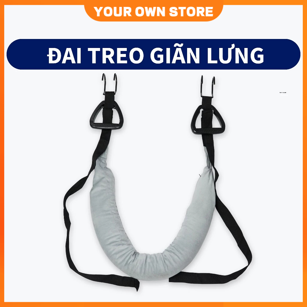 🔥FREESHIP🔥Đai Treo Giãn Cột Sống Không Đau Nách Đệm Êm Dùng Với Xà Đơn,Kéo Giãn Lưng,Hỗ Trợ Thoát Vị