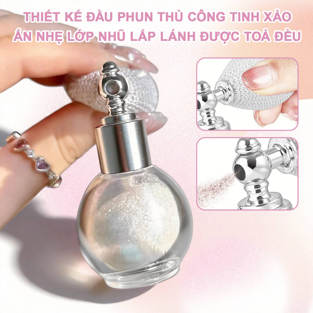(NEW)Xịt Nhũ Body Bắt Sáng Lấp Lánh Highlight Dạng Xịt Tạo Khối Phấn Phủ Nhũ Cho Mặt Body Nhỏ Gọn Dễ Mang