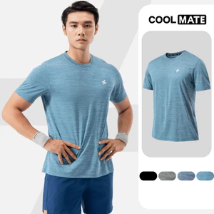 Áo thun thể thao Melange Exdry thấm hút khoáng khí nhanh khô, áo pickleball, tennis Coolmate