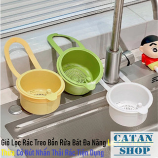 Khay Lọc Rác, Giỏ Lọc Rác, Rửa Hoa Quả Chất Liệu Nhựa PP Treo Bồn Rửa Bát Lưới Thoát Nước Tiện Lợi Chống Đọng Mùi