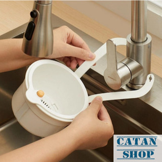 Khay Lọc Rác, Giỏ Lọc Rác, Rửa Hoa Quả Chất Liệu Nhựa PP Treo Bồn Rửa Bát Lưới Thoát Nước Tiện Lợi Chống Đọng Mùi