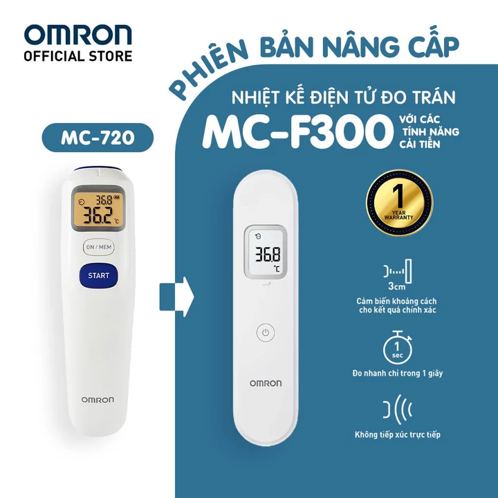 Nhiệt Kế Điện Tử Đo Trán OMRON MC-F300 Chính Hãng – Đo Nhanh 1 Giây, Không Tiếp Xúc, Chính Xác Cao, B – 3