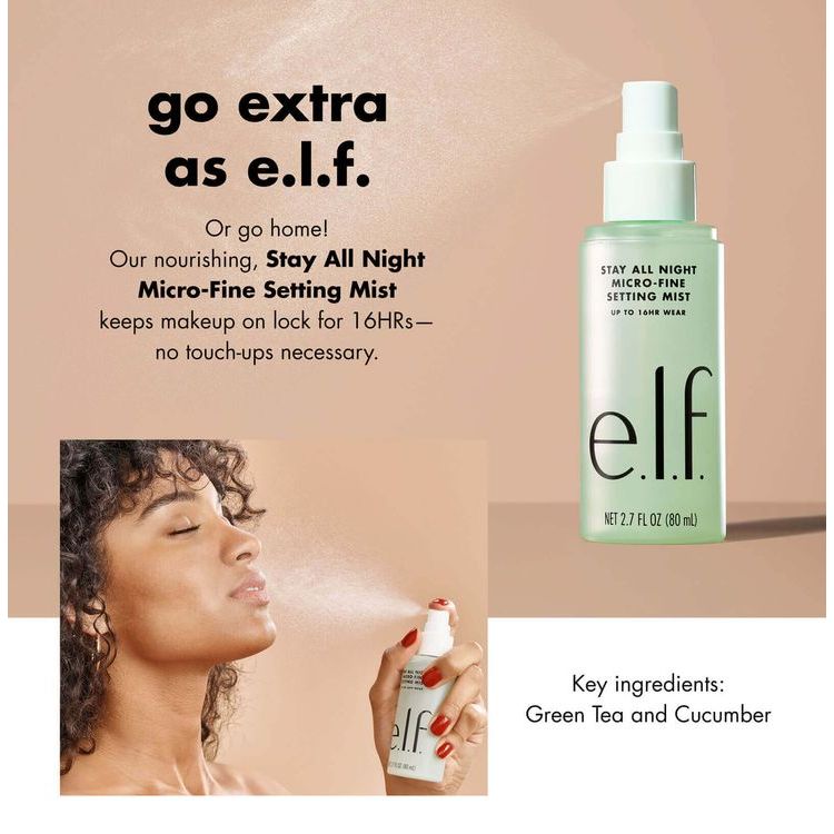 Xịt Khóa Makeup e.l.f Stay All Night 16H 80ml/e.l.f Dewy Coconut Căng Bóng Tự Nhiên