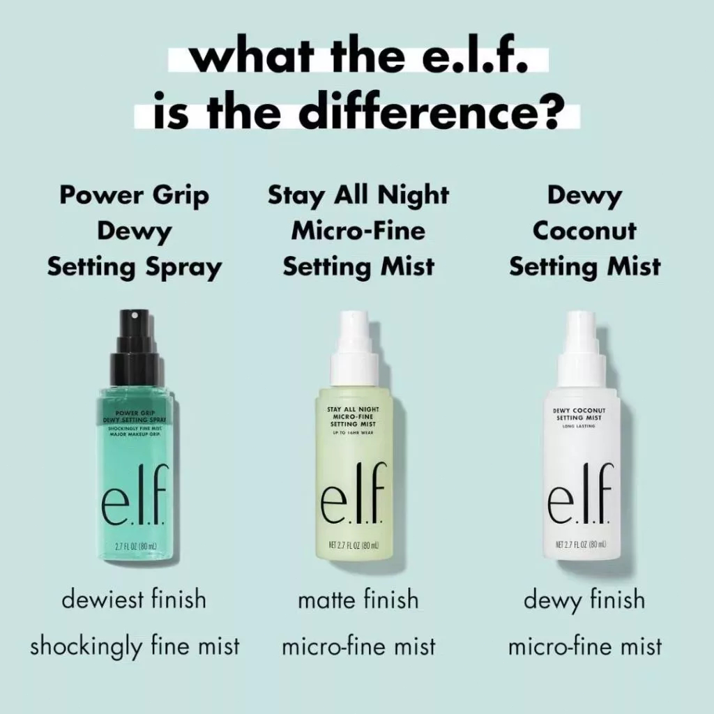 Xịt Khóa Makeup e.l.f Stay All Night 16H 80ml/e.l.f Dewy Coconut Căng Bóng Tự Nhiên