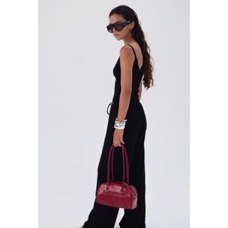THEKIM SET LẺ Áo 2 dây cổ V ( không mút ) và quần dài ống suông phối dây rút chất liệu rib cotton mềm mịn CS360363