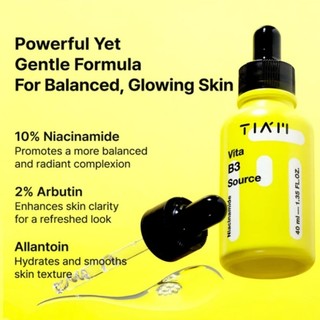 Serum Dưỡng Trắng TIA'M Vita B3 Source 40ml Phục Hồi Da, Giảm Thâm Sạm, Kết Cấu Nhẹ Mát