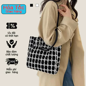 Túi xách Tote nữ họa tiết gấu dễ thương thiết kế trẻ trung phong cách Hàn Quốc, Túi Balo nhung đa năng thời trang.s8015