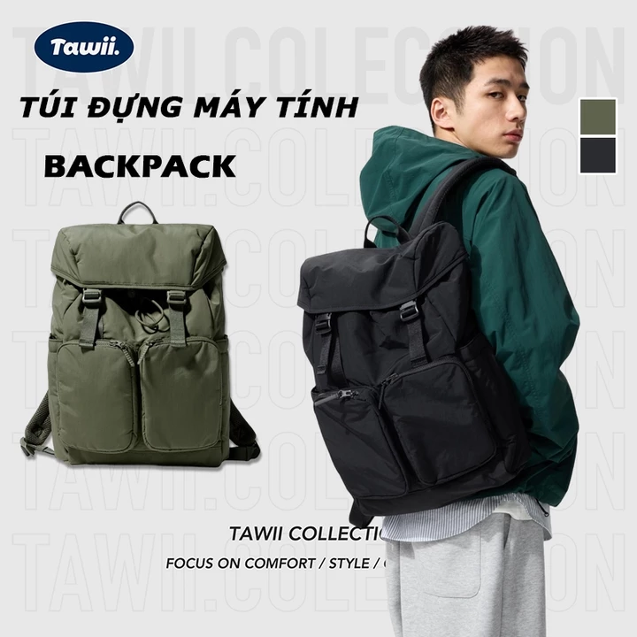 Tawii Balo Nam Nữ Cặp Chống Nước Balo đựng laptop Balo du lịch Công suất lớn Ba lô