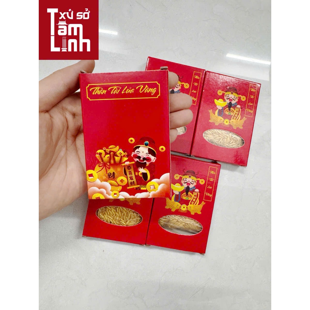 Gạo Vàng Kim Tiền Thần Tài Cúng Tết 2026 Cầu May Mắn Tài Lộc Phú Quý, An Khang Đủ Đầy Cho Gia Chủ