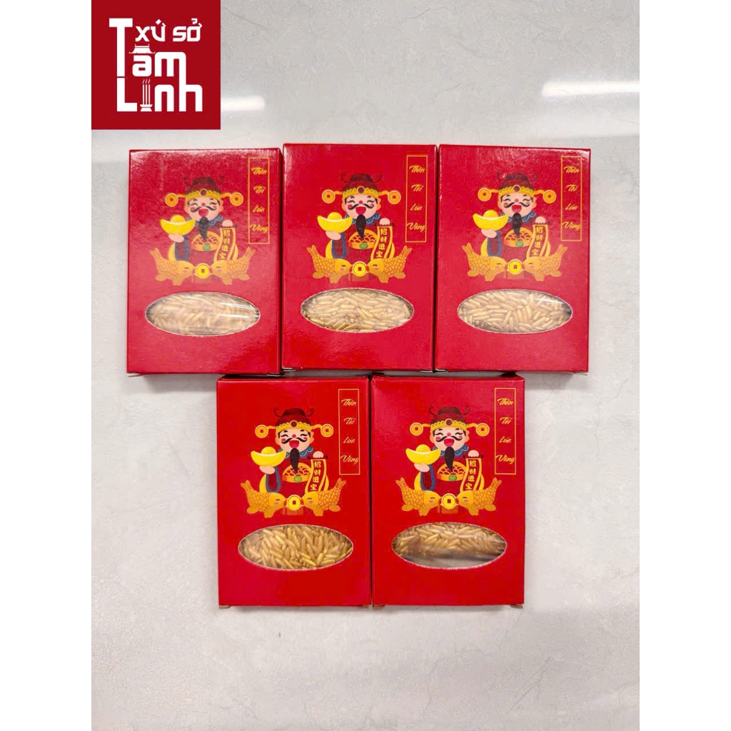 Gạo Vàng Kim Tiền Thần Tài Cúng Tết 2026 Cầu May Mắn Tài Lộc Phú Quý, An Khang Đủ Đầy Cho Gia Chủ