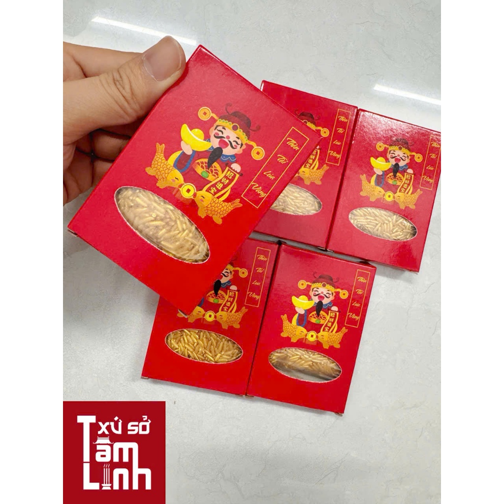 Gạo Vàng Kim Tiền Thần Tài Cúng Tết 2026 Cầu May Mắn Tài Lộc Phú Quý, An Khang Đủ Đầy Cho Gia Chủ