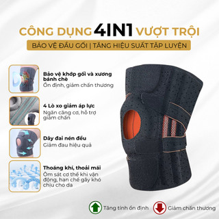 Đai Trợ Lực Đầu Gối Đệm Silicon ECOFIT 7611 Giảm Đau Nhức, Giảm Áp Lực, Bảo Vệ Khớp Gối Khi Vận Động