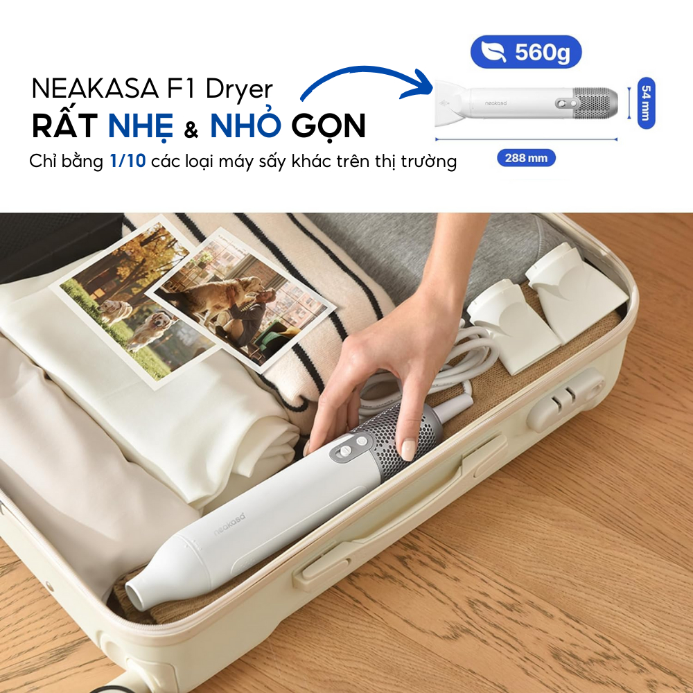 [New 2026] Máy sấy lông thú cưng NEAKASA F1 Flyer công suất 1200w độ ồn thấp tốc độ gió cao