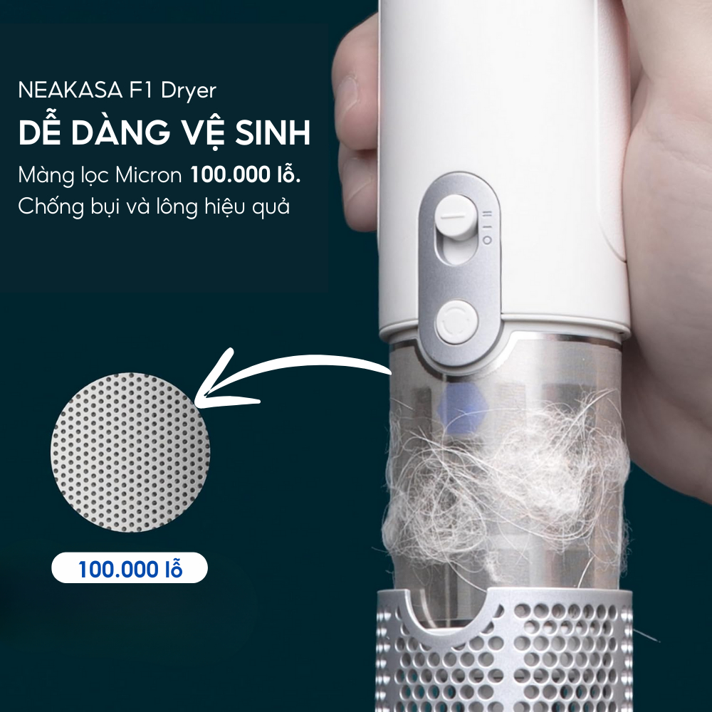 [New 2026] Máy sấy lông thú cưng NEAKASA F1 Flyer công suất 1200w độ ồn thấp tốc độ gió cao
