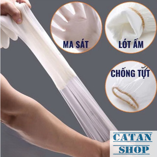 Găng Tay Rửa Bát Hươu Dài Có Lót Nỉ Bên Trong Giữ Ấm Bảo Vệ Da Tay Khỏi Hóa Chất Có Dây Chun Chống Tuột